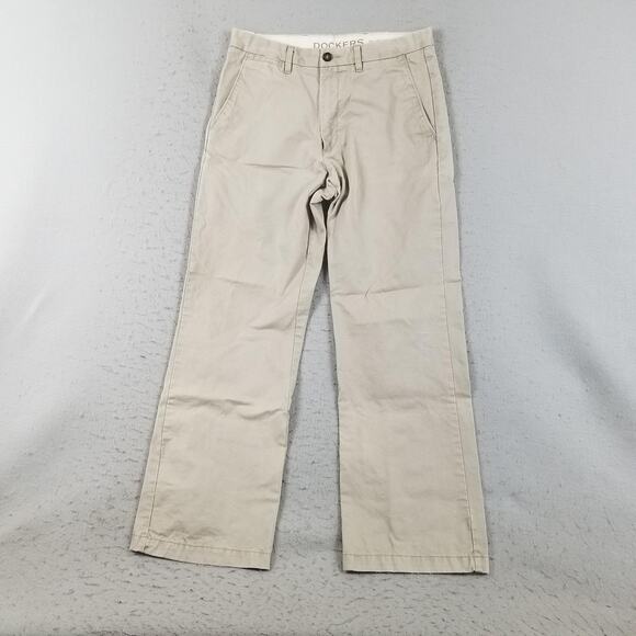 Dockers Pants Mens 32x32 Khaki D3 Classic Fit Chino Flat Front Straight Leg - Picture 1 of 15